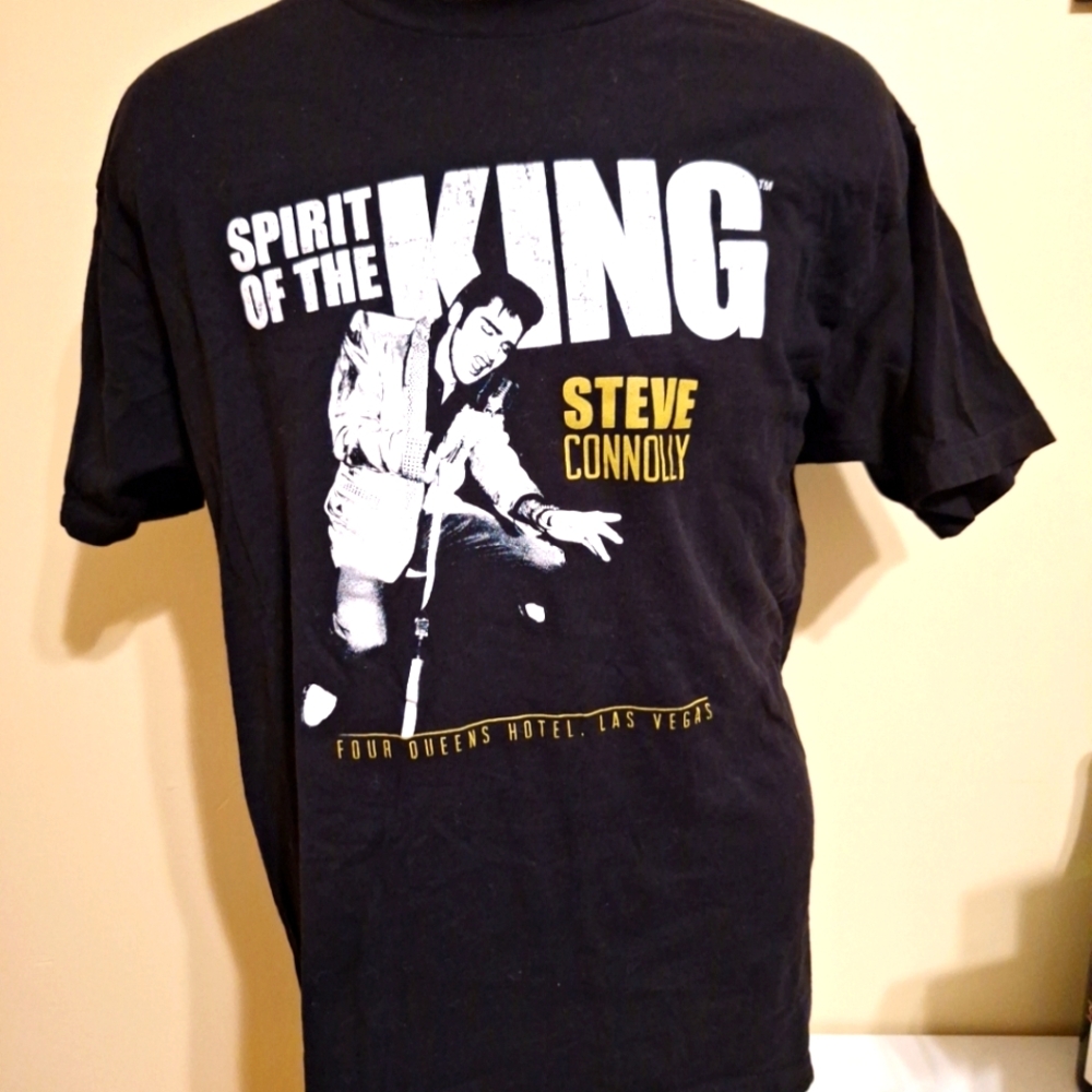 Spirit of the King Elvis Impersonator Steve Connolly Black T-Shirt